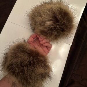 Faux Fur Brown Pom Pom Accessories